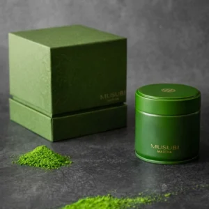 Premium organic ceremonial matcha from Uji, Japan, stone-milled into a vibrant green powder.