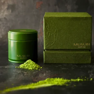 Premium organic ceremonial matcha from Uji, Japan, stone-milled into a vibrant green powder.