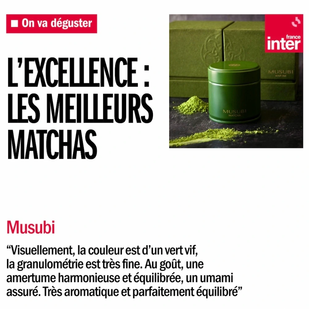 MUSUBI MATCHA présenté dans l’émission On va déguster sur France Inter en janvier 2026<br />

