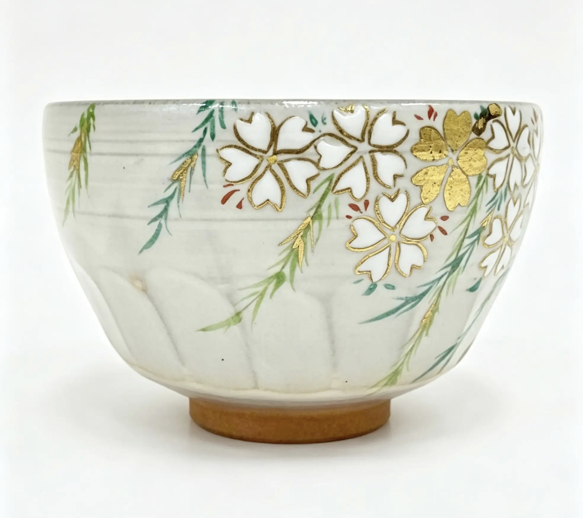 Kenzan-Style Chawan with Willow and Cherry - One piece only. - Image 3